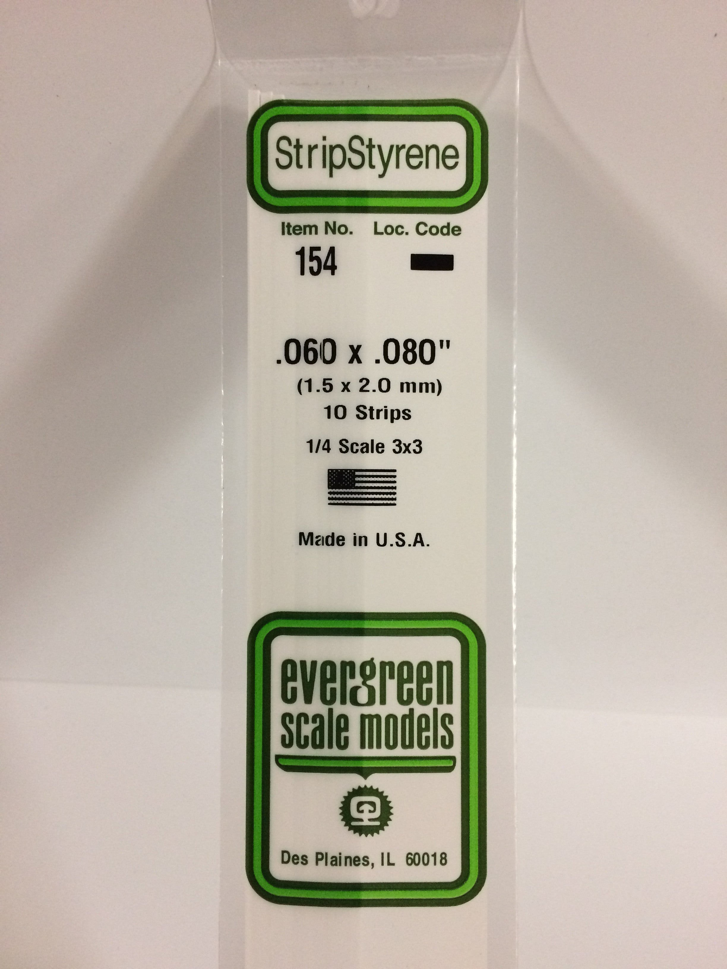 EverGreen 9105 Polystyrene Sheet 200 x 530 x 1 mm-Pack of 3-White