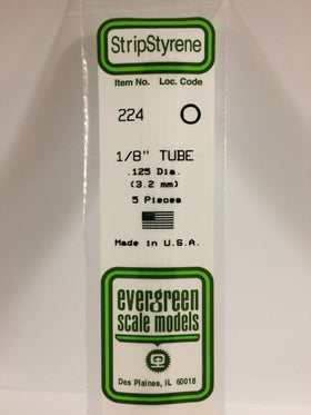 224 - .125" (3.2mm) OD OPAQUE WHITE POLYSTYRENE TUBING