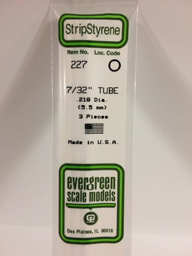 227 - .219" (5.5mm) OD OPAQUE WHITE POLYSTYRENE TUBING