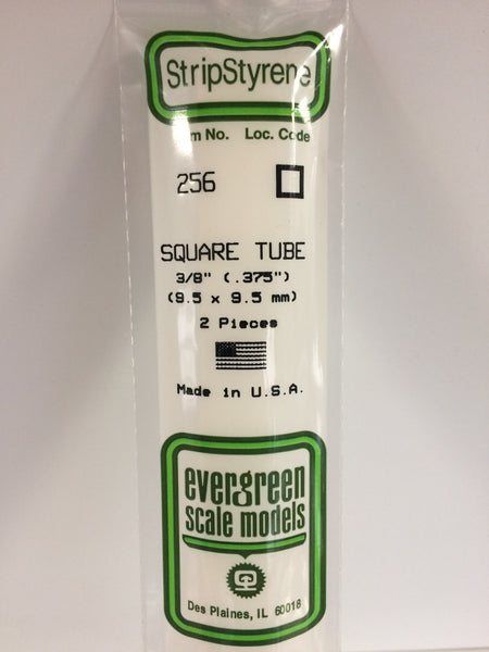 256 - .375" (9.5mm)OPAQUE WHITE POLYSTYRENE SQUARE TUBING