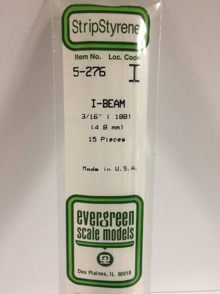 276 - 188"  (4.8mm) OPAQUE WHITE POLYSTYRENE I-BEAM