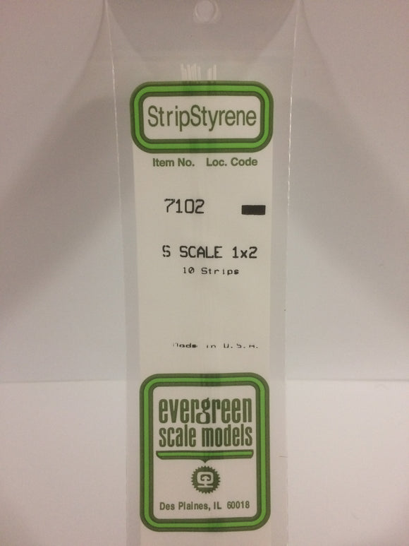 14" (35cm) OPAQUE WHITE POLYSTYRENE S SCALE STRIPS (1:64)