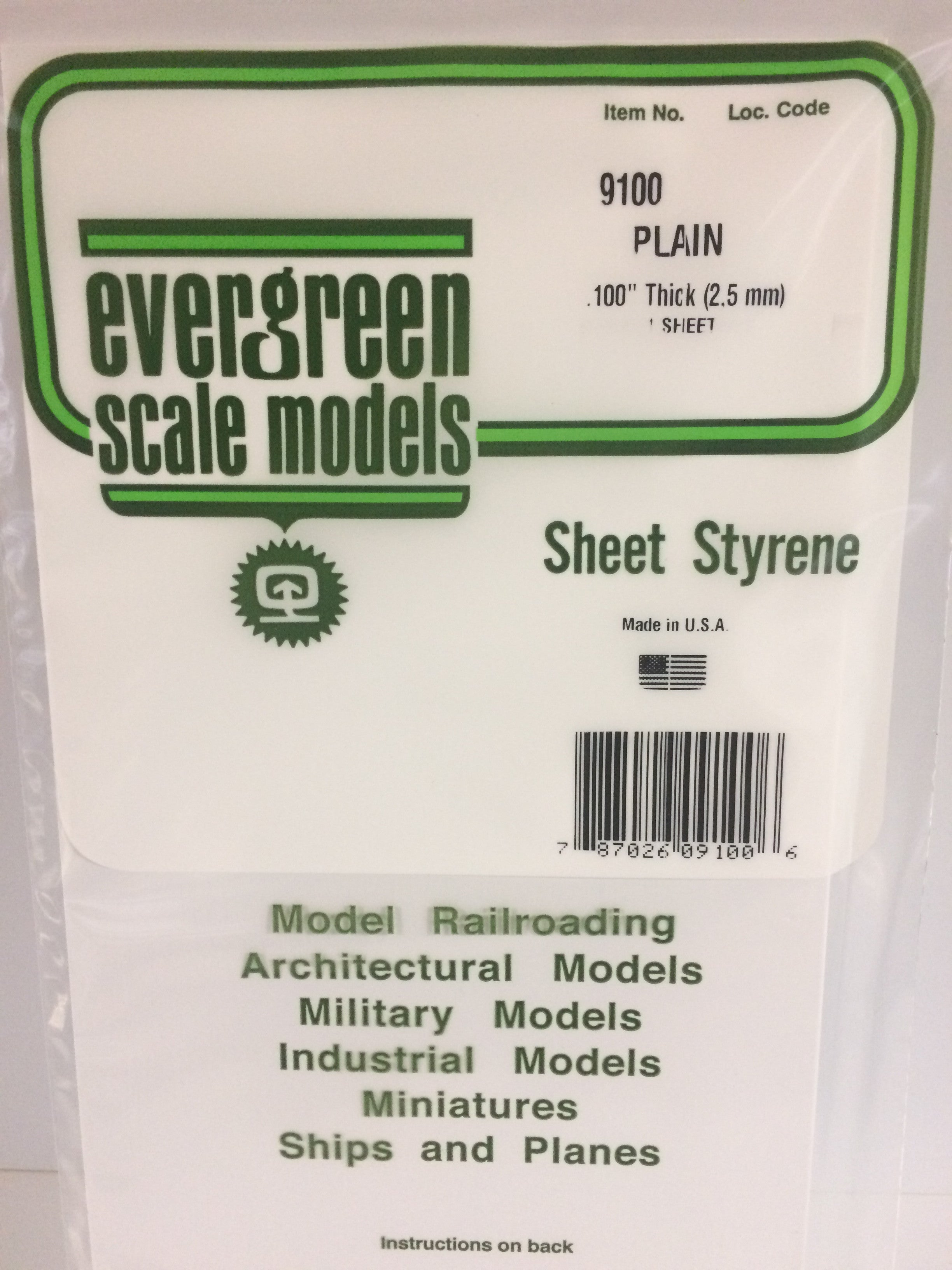 9007 - .015 CLEAR ORIENTED POLYSTYRENE SHEET - Evergreen Scale Models