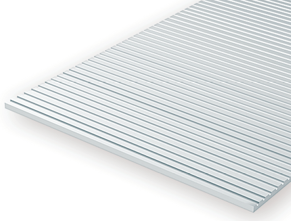 3047 - .047" OPAQUE WHITE POLYSTYRENE PASSENGER CAR SIDING