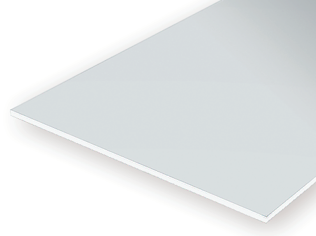 9010 - .010 (.25mm) PLAIN OPAQUE WHITE POLYSTYRENE SHEET - Evergreen Scale  Models