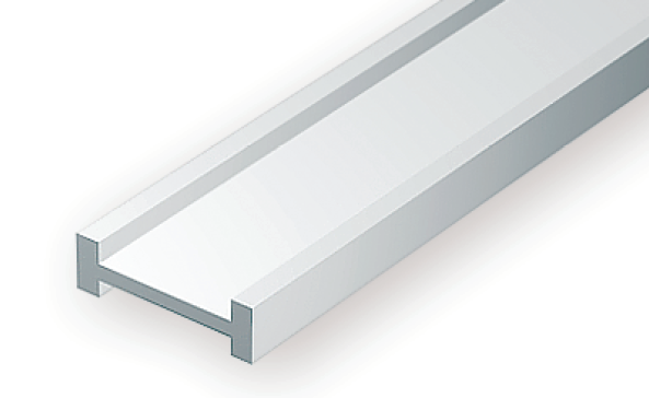 272 - 080"  (2.0mm) OPAQUE WHITE POLYSTYRENE I-BEAM