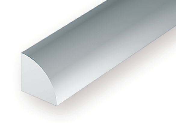 249 - .080" (2.0mm) OPAQUE WHITE POLYSTYRENE QUARTER  ROUND