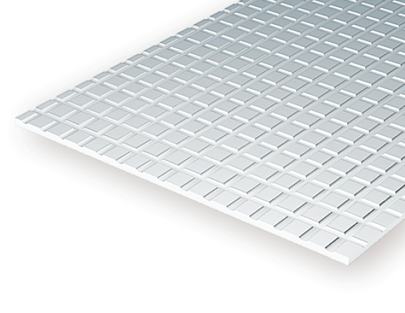 4504 - 1/6" x 1/6" OPAQUE WHITE POLYSTYRENE SQUARE TILE