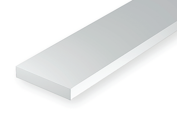 142 - .040" X .040" OPAQUE WHITE POLYSTYRENE STRIP