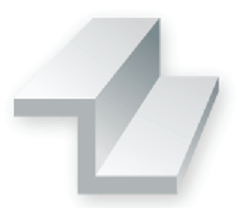 755 - .156"  (4.0mm) OPAQUE WHITE POLYSTYRENE Z CHANNEL